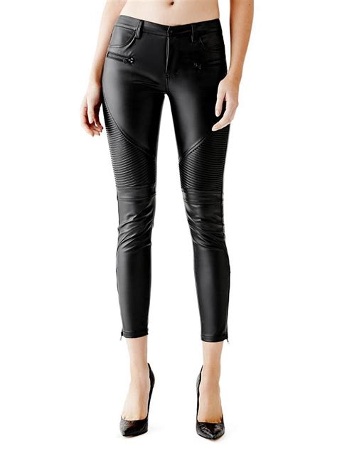 guess faux leather pants
